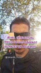 Obrero votante de podemos hablando de su vida laboral