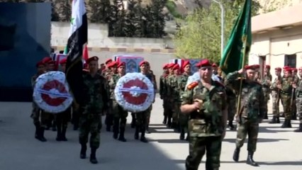 시리아 이란 영사관 희생자 군사장례식 거행 / YTN