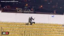 Watch: The Strongest fan plays electric guitar in the stands
