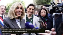 PHOTOS Brigitte Macron : ce ravissant détail sur sa chemise lors d'une récente visite ne passe pas inaperçu