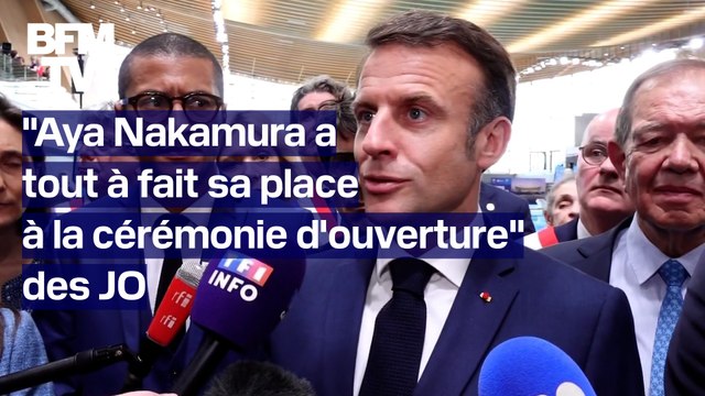 JO de Paris: pour Emmanuel Macron, Aya Nakamura a tout à fait sa place à la cérémonie d'ouverture