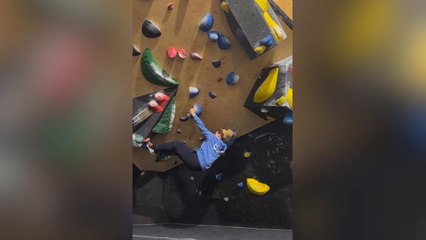 Bridgerton actress Ruby Barker shares video of herself falling and breaking her arm whilst bouldering