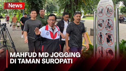 Ngabuburit, Mahfud MD Pilih Jogging di Taman Suropati