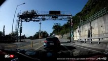 Dashcam footage shows terrifying moment car gets smashed by boulder in Taiwan