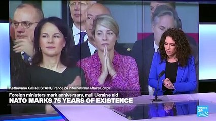 NATO Foreign Ministers meet for Ukraine talks as alliance marks 75 years