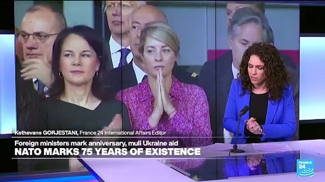 NATO Foreign Ministers meet for Ukraine talks as alliance marks 75 years