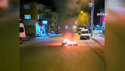 MHP’liler sokakta lastik yaktı!