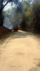 कान्हा में सफारी के दौरान वाहन में लगी आग