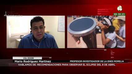 Mario Rodríguez habla sobre cómo ver el eclipse solar del 8 de abril