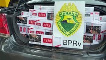 Contrabando em rodovia: Polícia Rodoviária Estadual apreende 20 caixas de cigarros do Paraguai