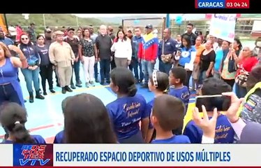 Alcaldía de Caracas recupera cancha de usos múltiples y entrega kits deportivos en Ciudad Caribia