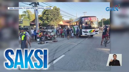 3 patay sa salpukan ng tricycle at bus sa highway sa Pangasinan | Saksi