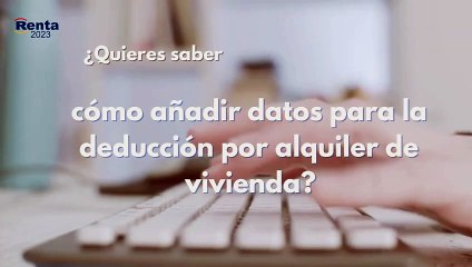 Renta 2023 - Deducción por alquiler de vivienda
