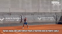 ATP - Monte-Carlo 2024 - Rafael Nadal déclare (encore) forfait : 