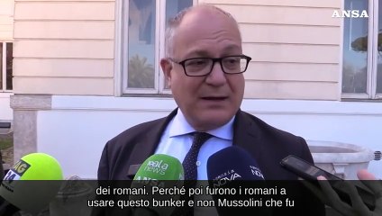 Mussolini, Gualtieri inaugura la riapertura del rifugio a Villa Torlonia