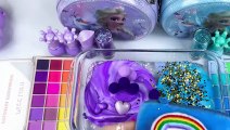 slimes times purple blue screw glitters and Elsa  purse!