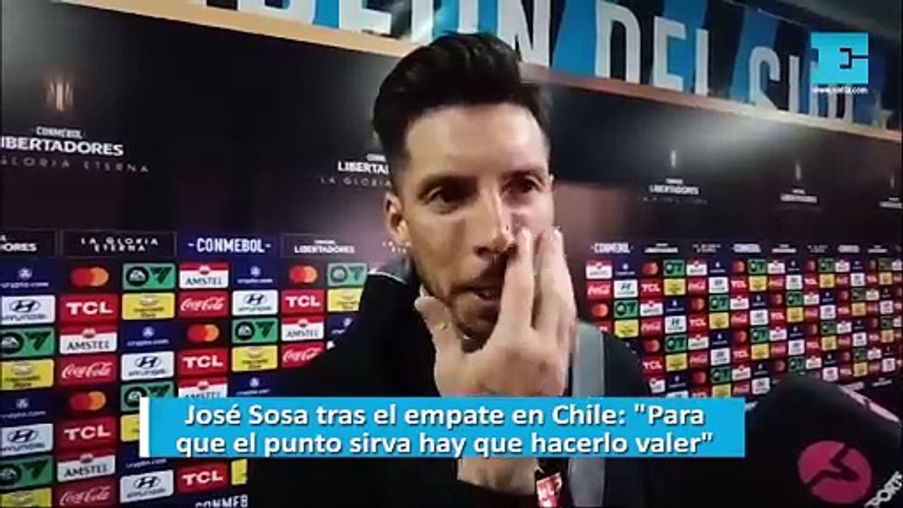 José Sosa tras el empate en Chile: "Para que el punto sirva hay que hacerlo valer"