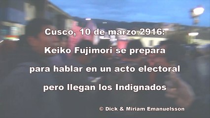 Peru-Cusco-2016: La contramanifestación en contra la visita de Keiko Fujimori