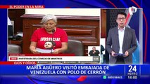 Congresista María Aguero visitó la Embajada de Venezuela con polo de prófugo Cerrón
