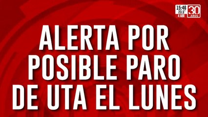 Alerta por posible paro de UTA el lunes: reacción ante la falta de aumentos