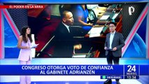 Gustavo Adrianzén: Pleno del Congreso otorga voto de confianza al gabinete ministerial