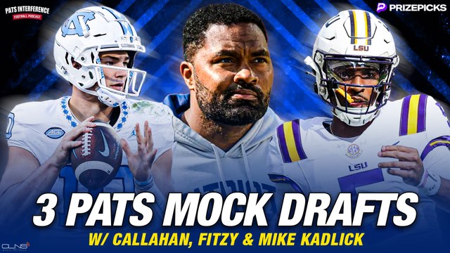 3 Patriots Mock Drafts w/ Fitzy & Mike Kadlick | Pats Interference