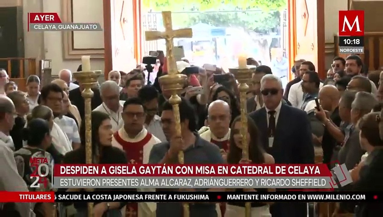 Despiden a Gisela Gáytan con misa en la catedral de Celaya, Guanajuato