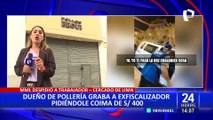 Fiscalizador pide coima de S/400 para no imponer una multa a pollería en el Cercado de Lima