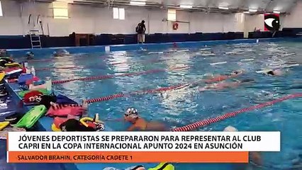 Jóvenes deportistas se prepararon para representar al Club CAPRI en la Copa Internacional Apunto 2024 en Asunción