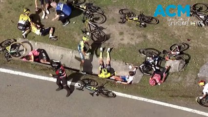Australian rider hospitalised in major high speed cycling crash