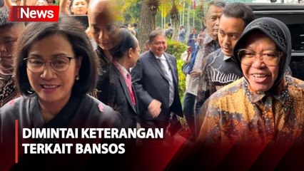 Risma, Airlangga dan Sri Mulyani Tiba di MK untuk Jadi Saksi Sidang Sengketa Pilpres
