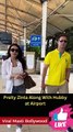 Preity Zinta Along With Hubby at Airport