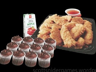 Cupcakes/Chicken Strips Platter: 3D Video #1 (04-05-2024)