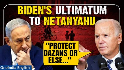 下载视频: Joe Biden Issues Ultimatum to Netanyahu After Israeli Attack Claims Aid Workers' Life |Oneindia News