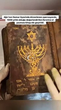 Ağrı'da bulunan İbranice kitaptaki el ve göz sembolü ne anlama geliyor?