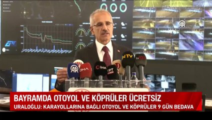 Bayramda otoyol ve köprüler ücretsiz olacak