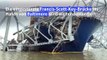 Schiffswrack und Brücke im Hafen von Baltimore werden demontiert