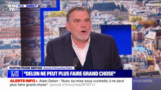 Placement d'Alain Delon sous curatelle renforcée: Si son père fait appel, elle fera appel explique maître Frank Berton, avocat d'Anouchka Delon