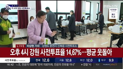 강원 뜨거운 사전투표 열기…"소중한 한 표 행사"