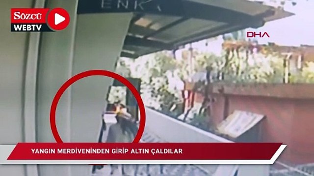 Yangın merdiveninden girdikleri daireden 100 gram altın çaldılar