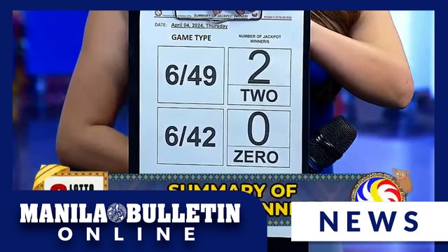 Two bettors win P89.5-M Super Lotto jackpot on April 4