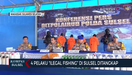 Ditpolairud Polda Sulsel Tangkap 4 Pelaku Bom Ikan, Sita 5300 Detonator