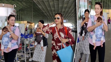 Rubina Dilaik अपनी दोनों बेटियों को लेकर पहुंची Airport, बहन और मम्मी भी साथ आए नजर | Filmibeat