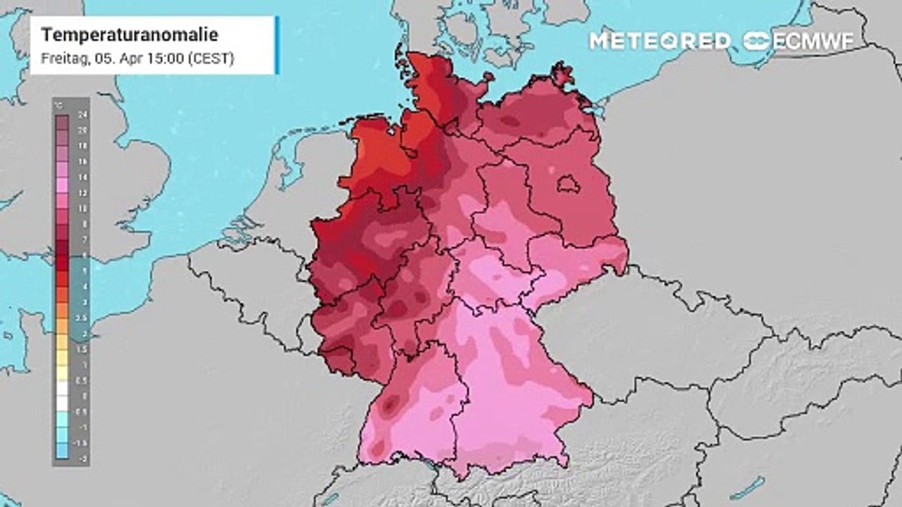 Krasse Temperaturabweichungen am kommenden Wochenende! So warm war es Anfang April noch nie in Deutschland!