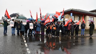 Care workers in Falkirk strike for fair pay