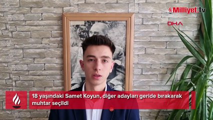 11 adayın yarıştığı seçimde 18 yaşındaki genç muhtar oldu