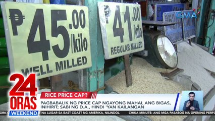 Pagbabalik ng price cap ngayong mahal ang bigas, inihirit; sabi ng D.A., hindi 'yan kailangan | 24 Oras Weekend