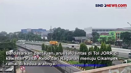 Masuki Puncak Arus Mudik, Lalu Lintas di Tol JORR Ramai Lancar