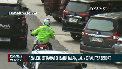 Istirahat dan Berhenti di Bahu Jalan, Pemudik Buat Tol Cipali Tersendat