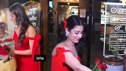 Isha Malviya Beautiful in Red Dress 